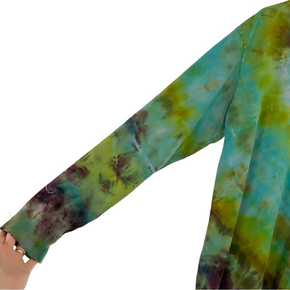 KITH Tie Dye Tee Tshirt Mens Size XL Long Sleeve Shirt Crewneck Custom Upcycled - Picture 4 of 11